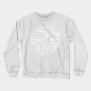 Typography Christmas Words Crewneck Sweatshirt